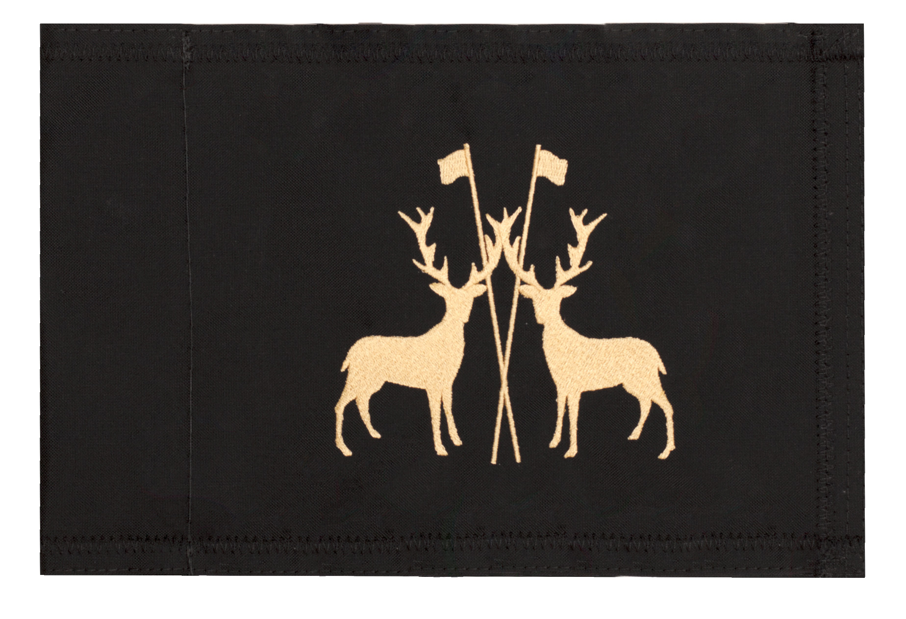 Embroidered practice green flag