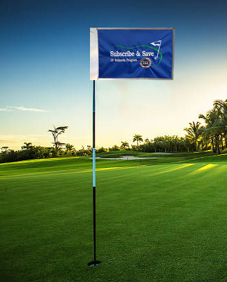 Reflective handle golf flag