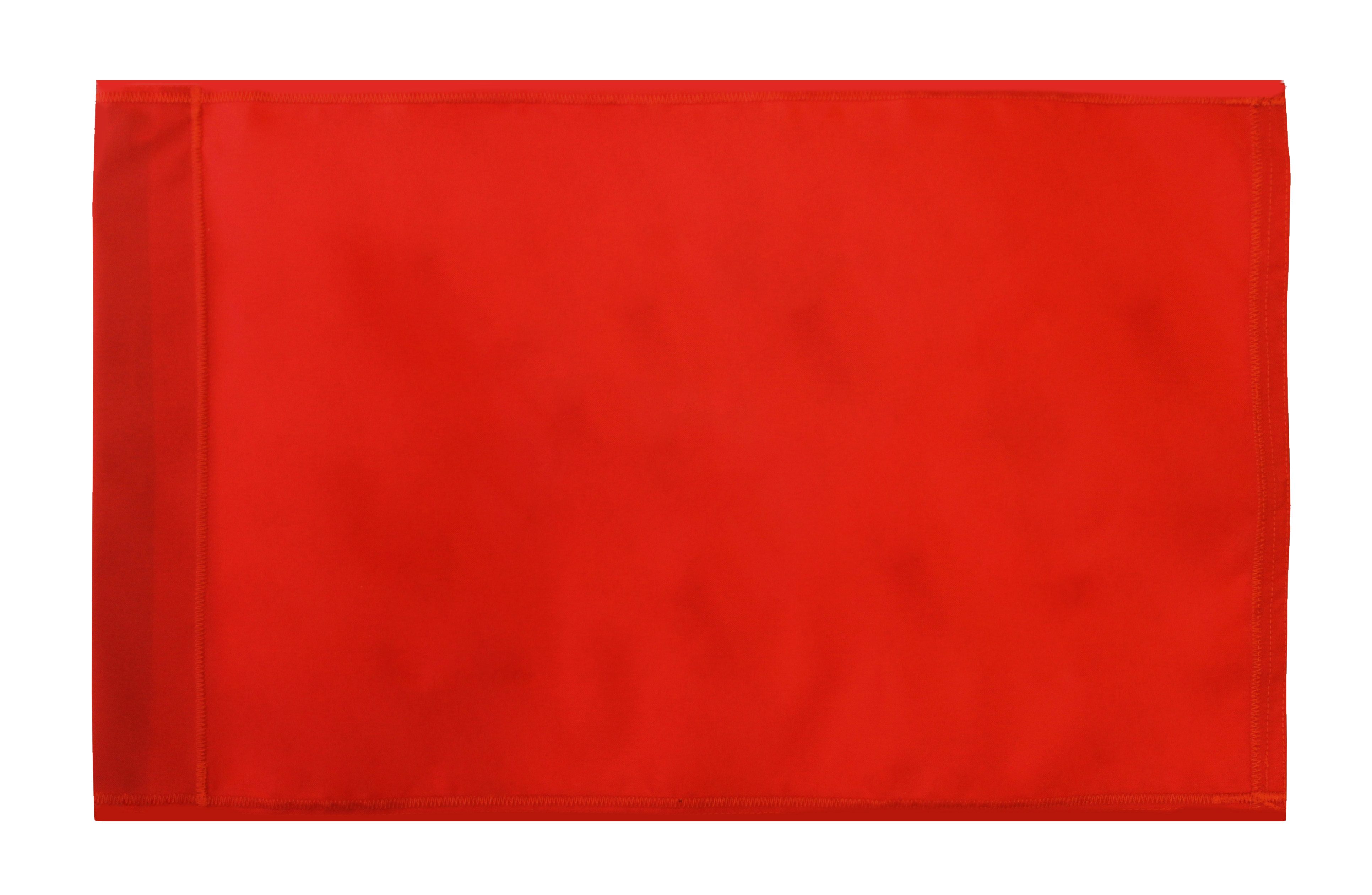 Silk screened red golf flag