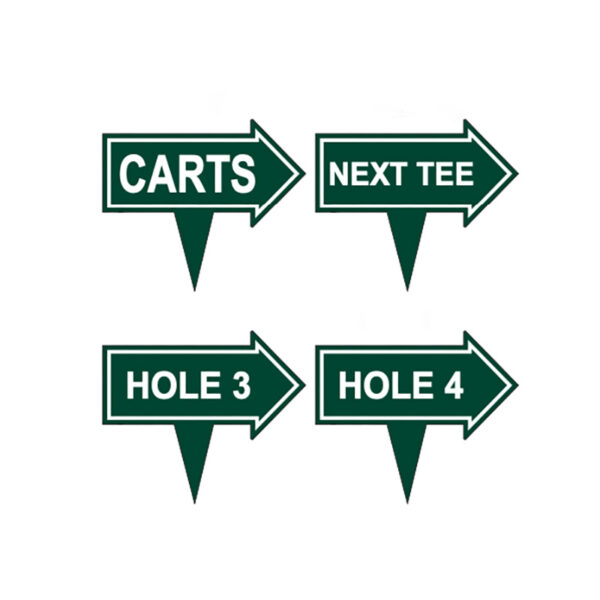 Arrow Shaped Fairway Signs Double Sided S100A Series JFM Golf