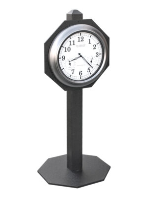 18 inch Silver Clock on Post GC101-18 JFM Golf