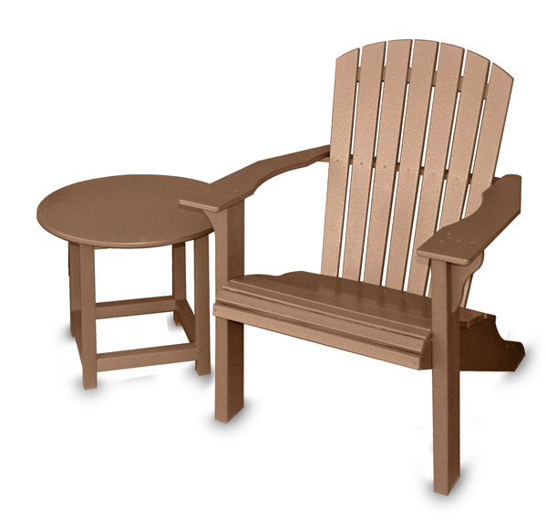 Contoured Adirondack Chair GAC105 Brown Recycled Plastic JFM Golf Furniture
