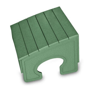 Recycled Plastic Footstool GAC103 Green JFM Golf Furniture