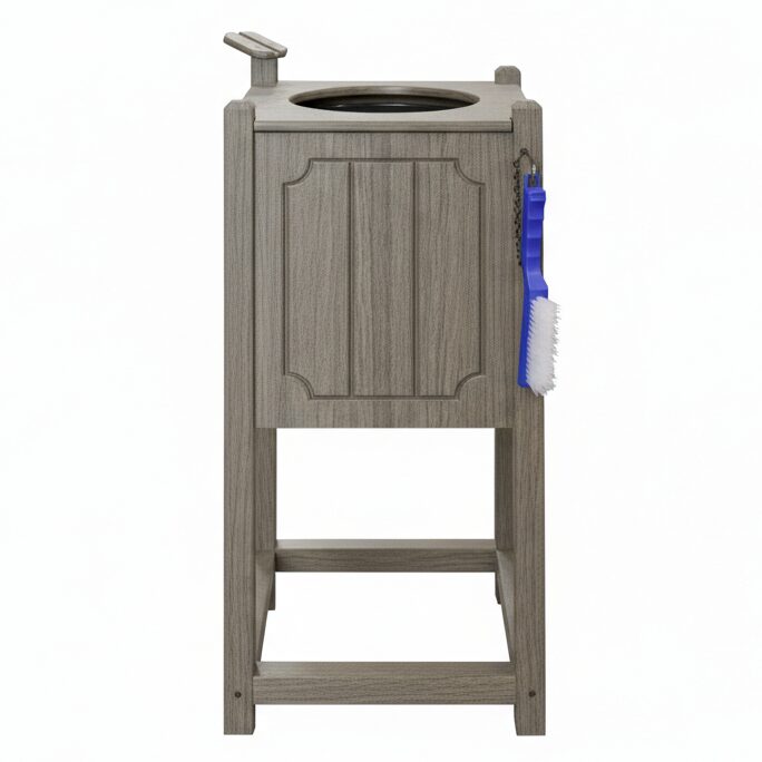 Coastal Gray Square Raised Golf Club Washer