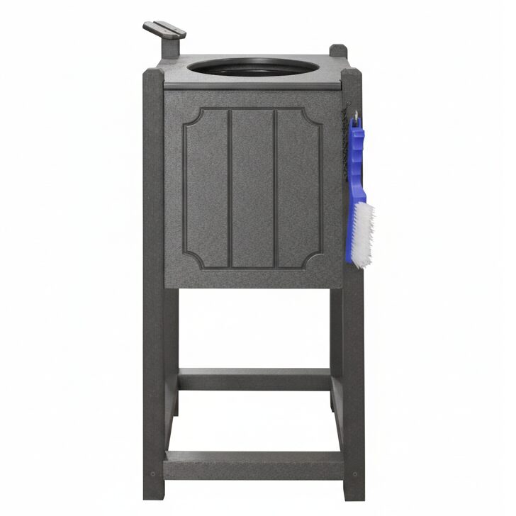 Gray Square Raised Golf Club Washer