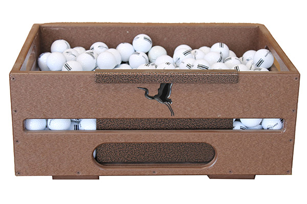 Range Ball Crate Dispenser 200 to 250 Golf Balls with Door Divider Logo GB200 JFM Golf