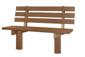 Anchored High Back Bench 4 Foot GB1024 Permanent Brown JFM Golf