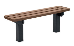 Anchored Mall Bench 4 Foot GB1604 Permanent Brown with Black JFM Golf