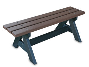 Classic Mall Bench 4 Foot GB1304 Brown with Black JFM Golf