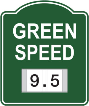 Green Speed Sign S1300 Course Series JFM Golf