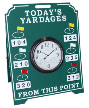 Today’s Yardage Easel S352 Series with 15" Clock 4 to 7 Flag Positions JFM Golf