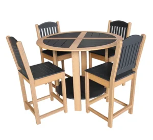 Cafe Style Table and 4 Chairs Set CFD1600-4 JFM Golf Furniture