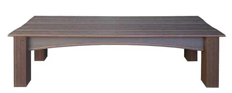 Brazilian Walnut Contoured Bench GB1225 JFM Golf Furniture