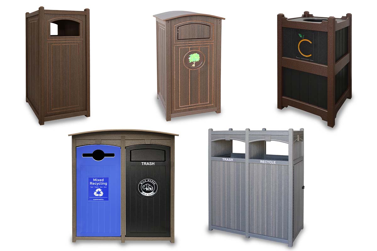 Golf Course Trash Cans Buying Guide by JFM Golf JF Manufacturing