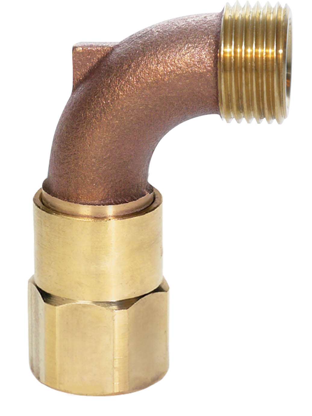 Brass Hose Swivel 3/4 Inch FPT x 3/4 Inch MHT HS-075 Underhill JFM Golf