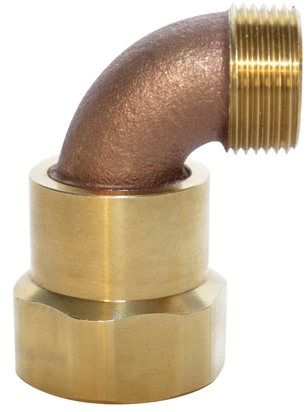 Brass Hose Swivel 1-1/2 Inch FPT x 1 Inch MHT HS-151 Underhill JFM Golf