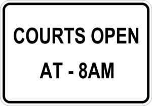 Pickleball Court Hours Sign JFM Golf