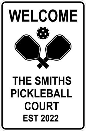 Pickleball Court Welcome Sign JFM Golf