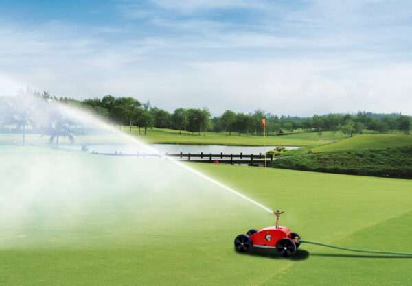 Tracker2 Portable Irrigation Machine on Golf Course JFM Golf