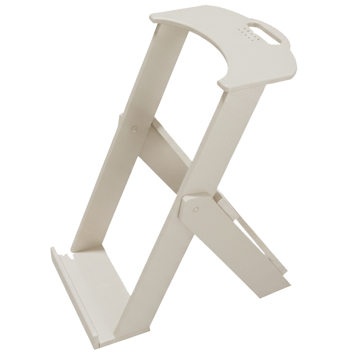 Bright White Recycled Plastic Regal Folding Bag Stand with Tee Holes