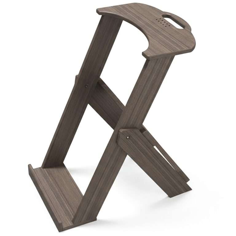 Coastal Gray Recycled Plastic Regal Folding Bag Stand with Tee Holes