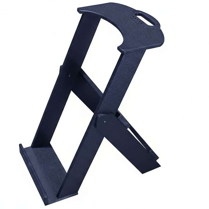 Patriot Blue Recycled Plastic Regal Folding Bag Stand with Tee Holes