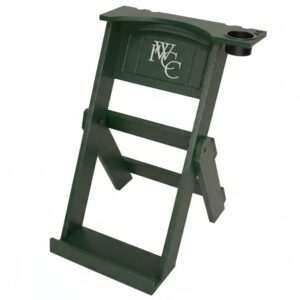 Green Recycled Plastic Century Folding Bag Stand with One Cup Holder & Decorative Plate