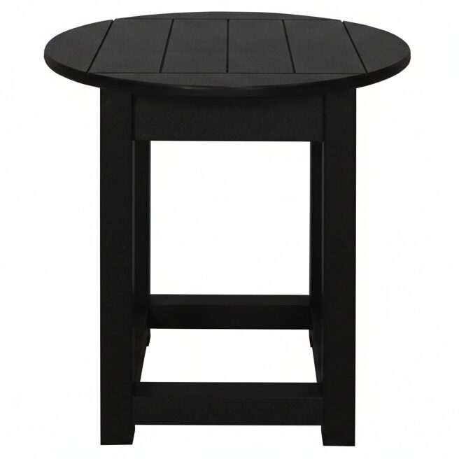 Black Recycled Plastic Round Side Table