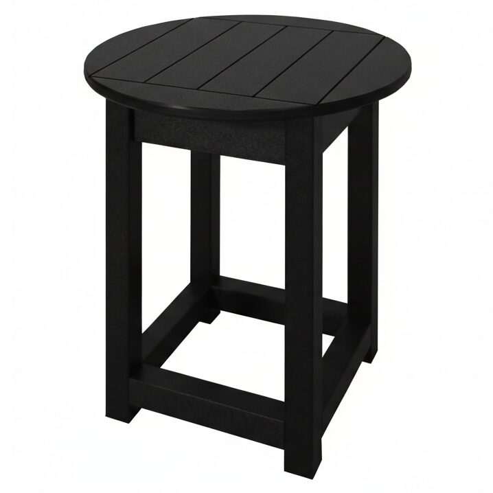 Black Recycled Plastic Round Side Table