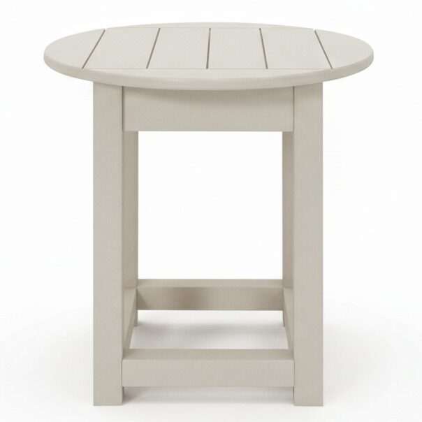 Bright White Recycled Plastic Round Side Table