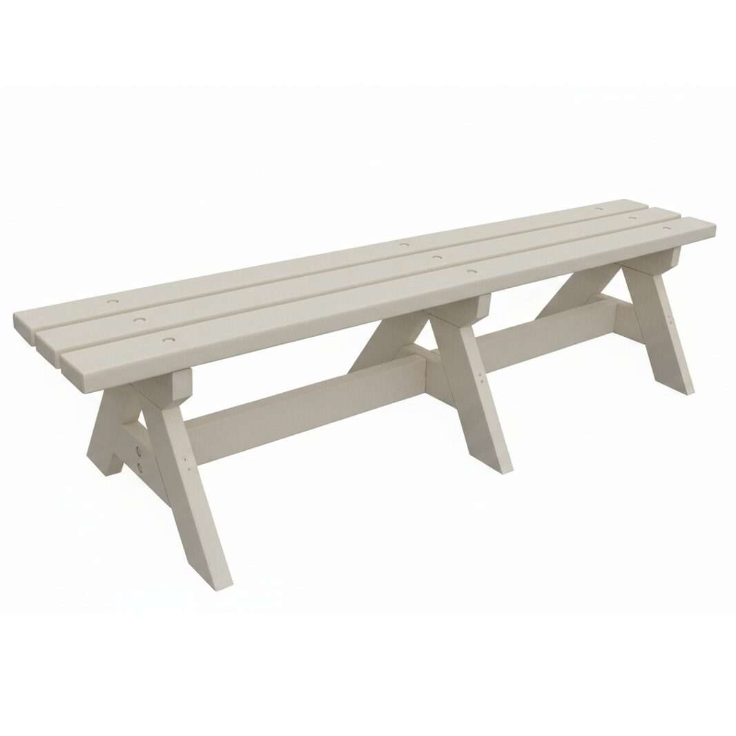 Bright White Mall Bench