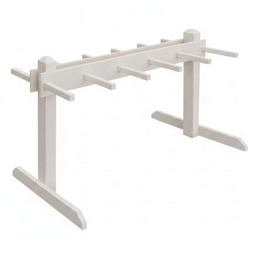 Portable Bag Rack Double Sided, Bright White