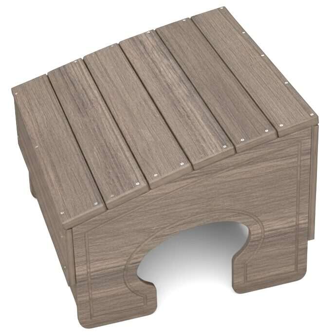 Coastal Gray Recycled Plastic Footstoolf