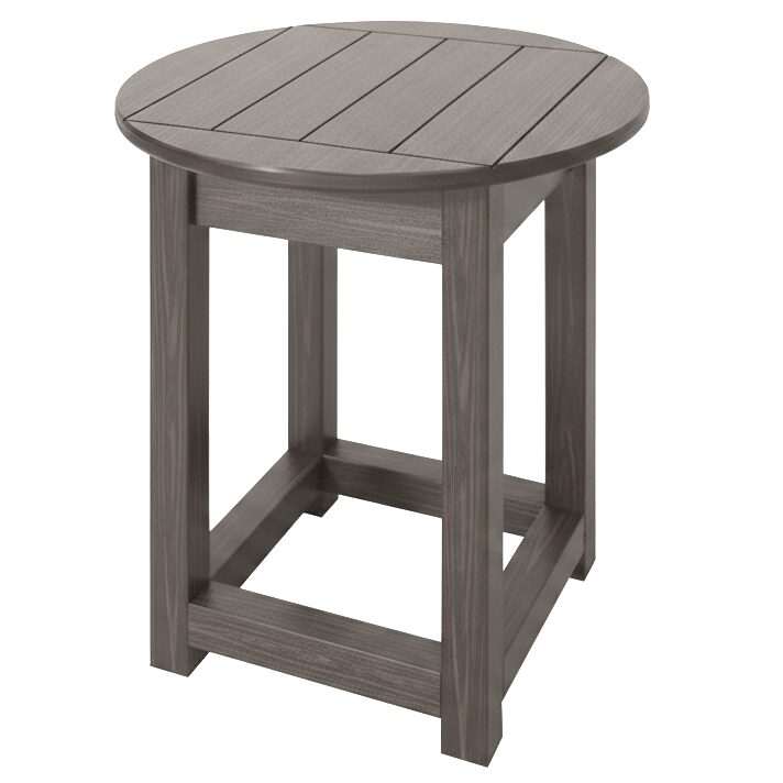 Coastal Gray Recycled Plastic Round Side Table
