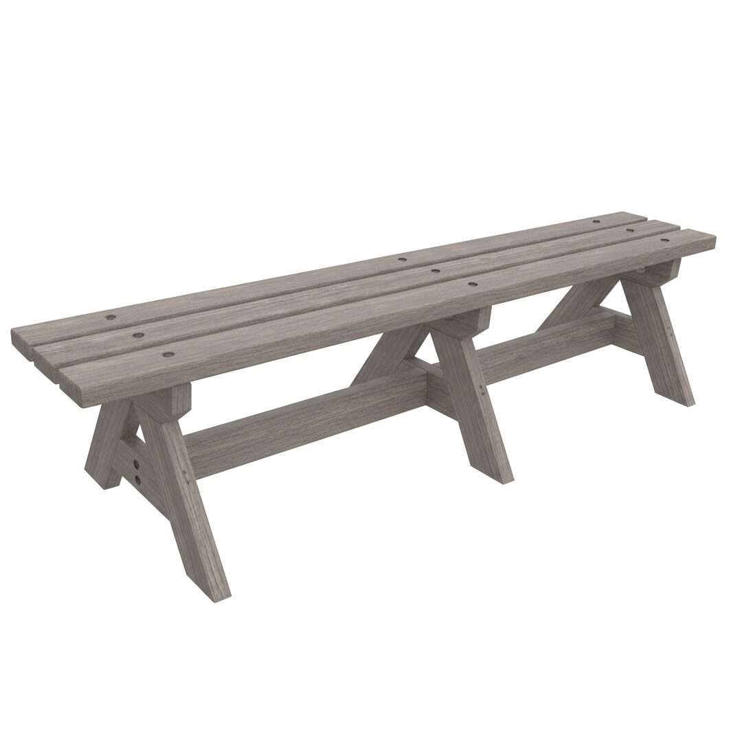 Coastal Gray Mall Bench