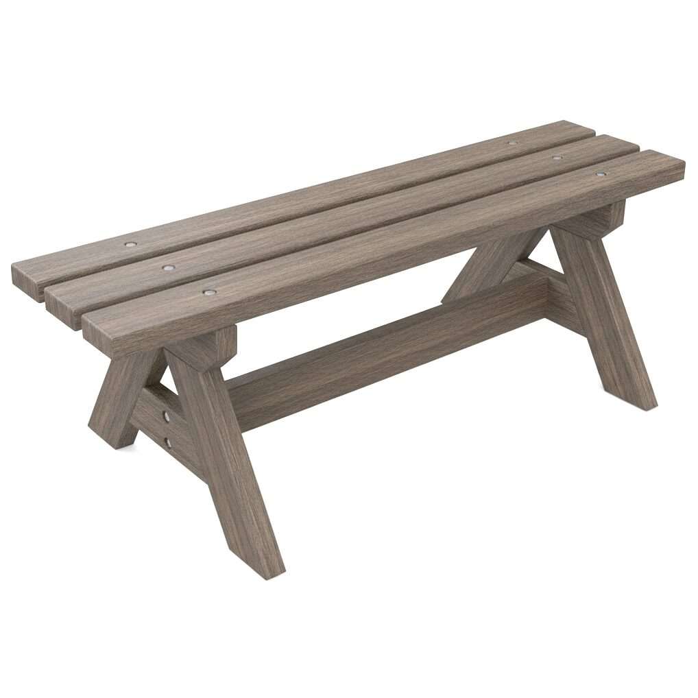 Coastal Gray Mall Bench