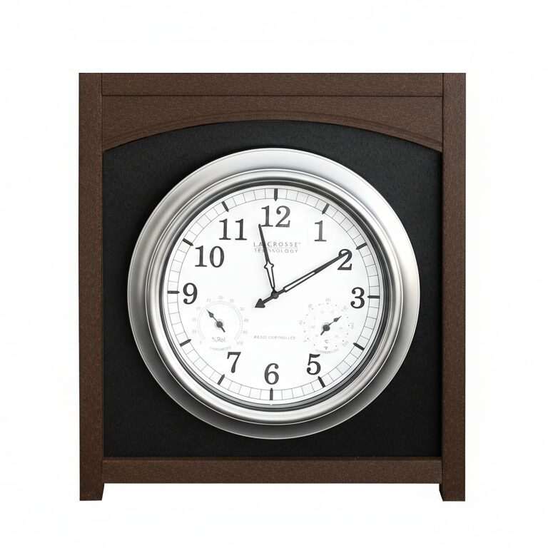 BROWN AND BLACK CLOCK EASEL