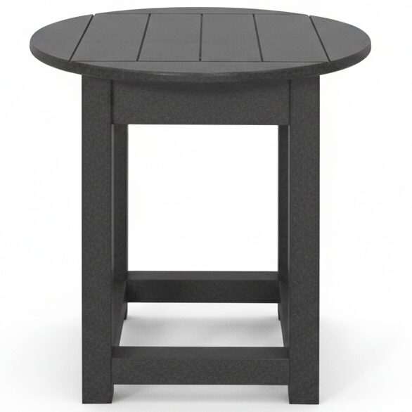 Gray Recycled Plastic Round Side Table