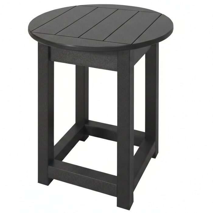 Gray Recycled Plastic Round Side Table
