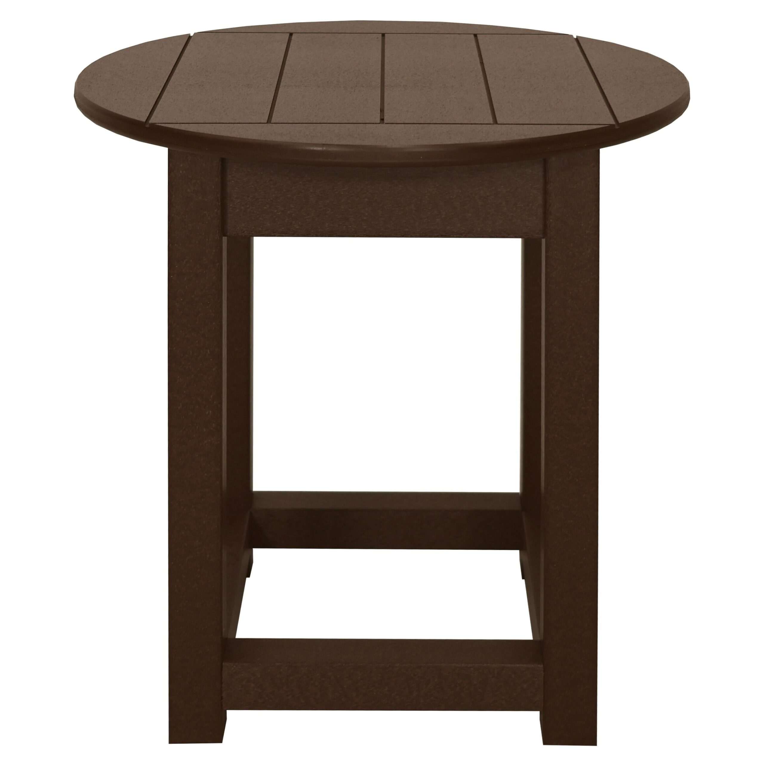 Milwaukee Brown Recycled Plastic Round Side Table