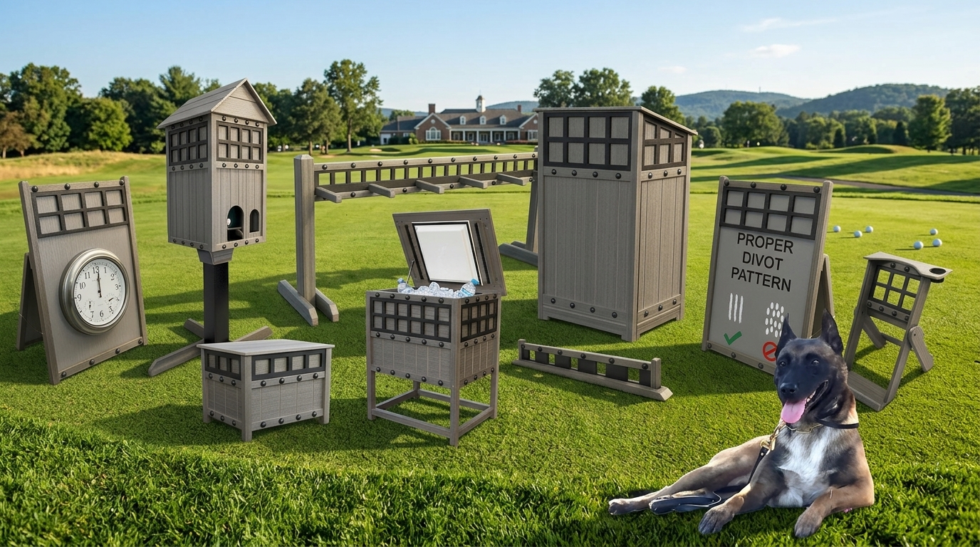 J.F Manufacturing Tribute Collection on a golf course