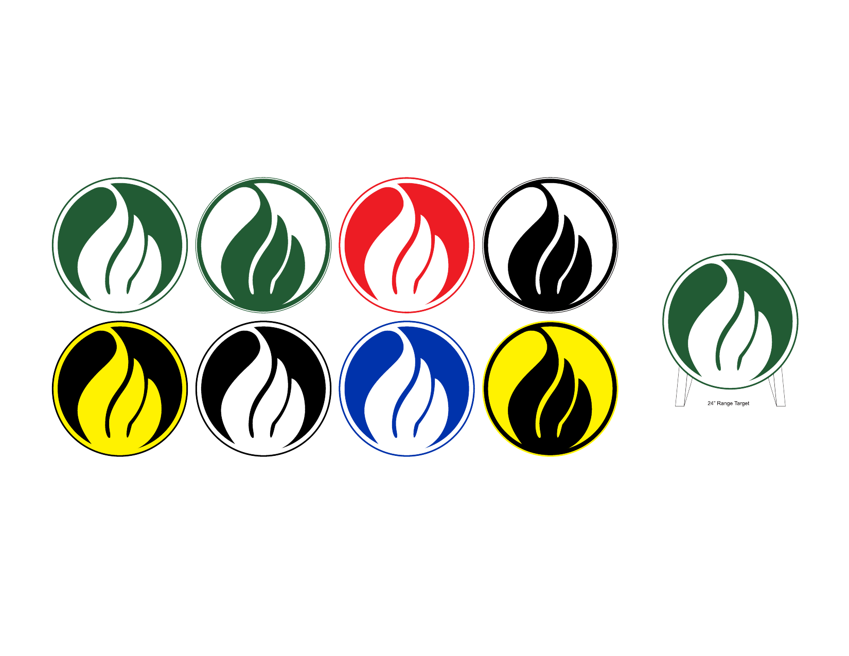 Fixed Range Targets 24" Diameter with Custom Logo JFM Golf