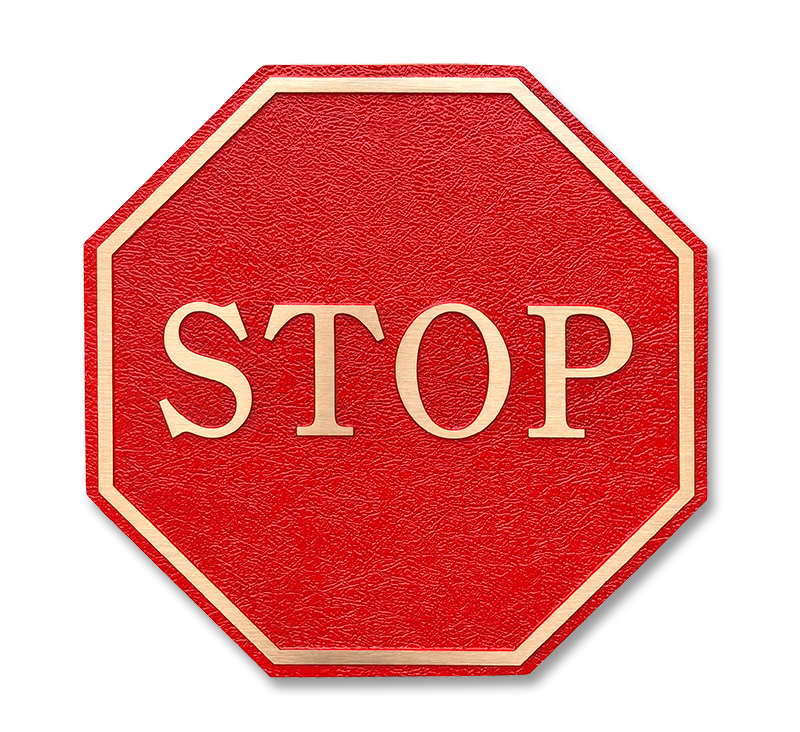 Cast Aluminum & Bronze 12 Stop Sign