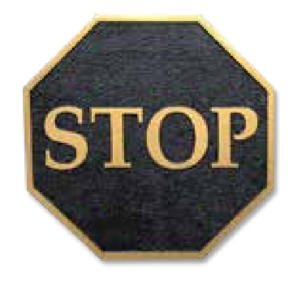 Cast Aluminum & Bronze 18 Stop Sign
