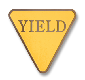 Cast Aluminum & Bronze 18 Yield Sign