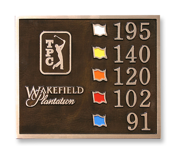 Cast Aluminum & Bronze Medium Flag Marker