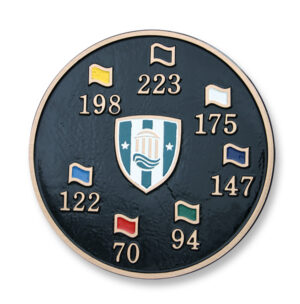 Cast Aluminum & Bronze Round Flag Marker