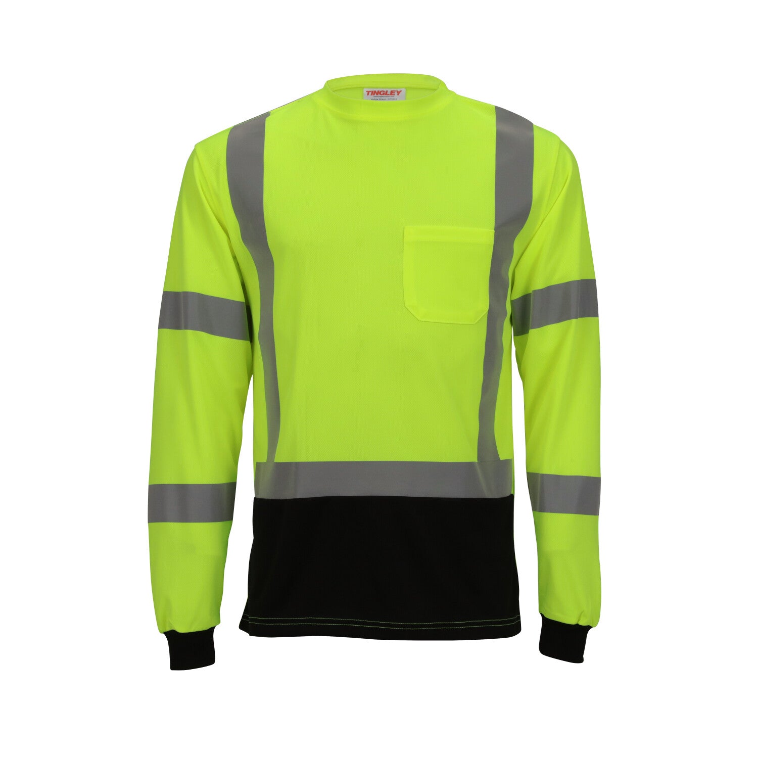 Tingley Job Sight Class 3 Black Front Shirt Fluorescent Yellow-Green JFM Golf