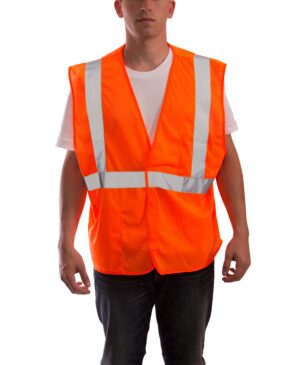 Tingley Job Sight Class 2 Mesh Vest Fluorescent Orange-Red JFM Golf