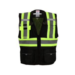 Tingley Class 1 Heavy Duty X-Back Surveyor Vest Black JFM Golf